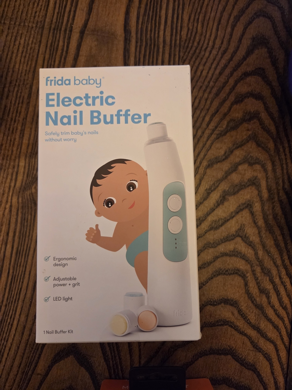 Frida Baby Electric Nail Buffer for Kids — White with Mint
